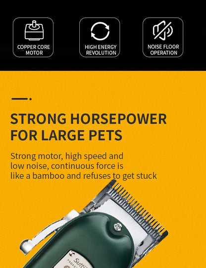Professional Dog Hair Clipper All Metal Rechargeable Pet Trimmer Cat Shaver Cutting Machine Pets Low Noice Grooming Haircut
