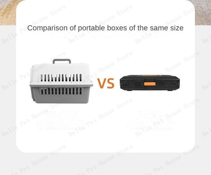 Portable foldable dog cage Oversized breathable pet airline box Car pet cage for traveling Multi-function foldable pet cage