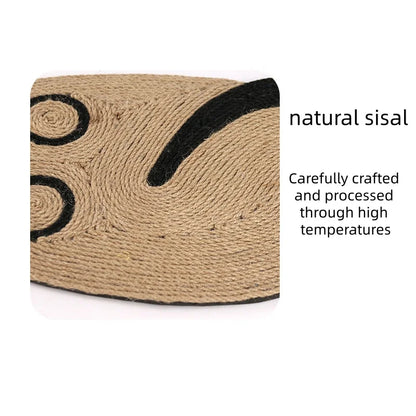 Pet cat toys, mouse sisal cat scratching board, hangable cat bed pad, scratch-resistant and non-shedding