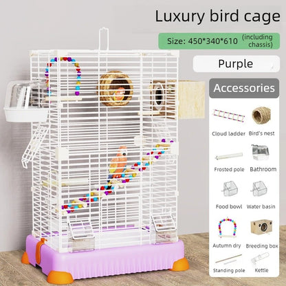 Parrot Cage Large Space Luxury Iron Household Bird Cage Desktop Myna Thrush Cockatiel Nest Home Decorative Parrot Cages House