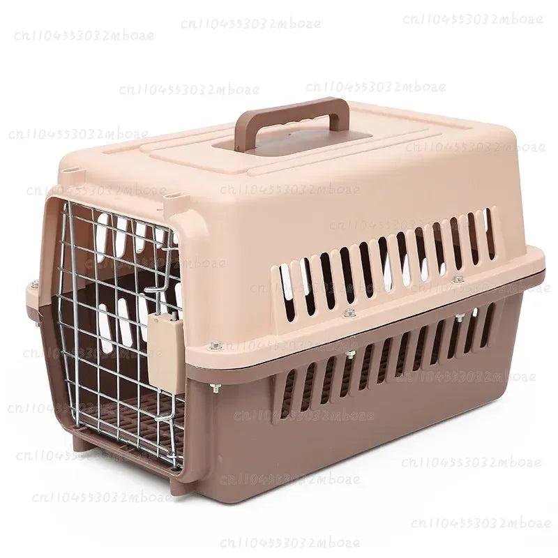 Outdoor Large Plastic Cat CageLarge Airline Pet CageCat Shipping Box Portable Pet Supplies
