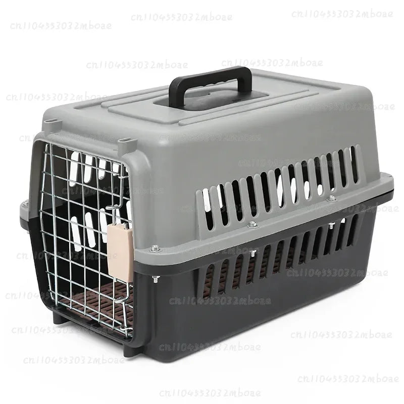 Outdoor Large Plastic Cat CageLarge Airline Pet CageCat Shipping Box Portable Pet Supplies