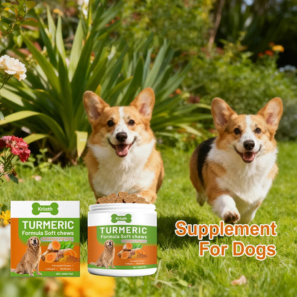 200g Organic-Turmeric Soft Chews For Dogs With Curcumins Joint Supplement With Collagen Eliminates Joint Pain Inflammation