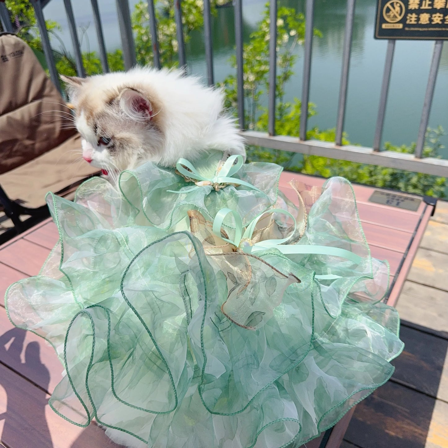 Summer Luxury Pink Green Puppy Dog Cats Clothing Chihuahua Handmade Lace Sling Princess Dresses For Small Medium Dog Pet Clothes