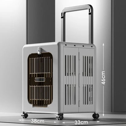 Pet supplies Outdoor cat out cat box breathable air box puppy pet supplies universal wheel pull rod box out of cage air