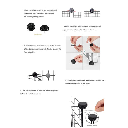 Rabbit Cage with Large Space for Home Use, Large Villa-Style Rabbit Nest with Toilet