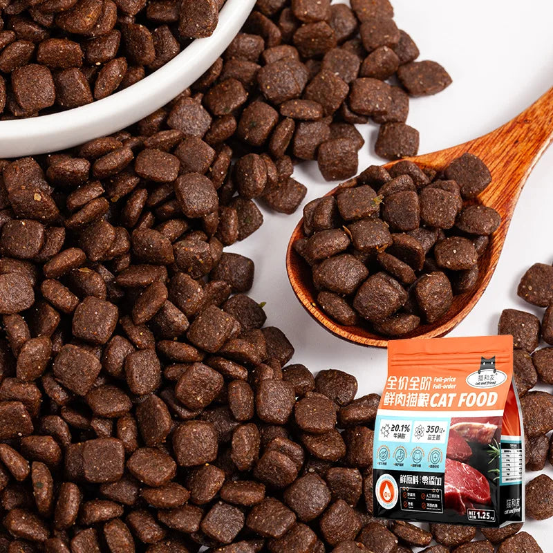 Cat food manufacturers into cats kittens universal fresh meat without grain full price bulk cat staple food 500g