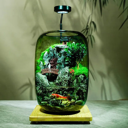 Glass Aquariums Ecological Hydroponics Plant Bottle Small Desktop Decoration Fish Tank Multi-functional Landscape Aquariums