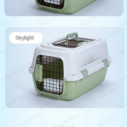 Sturdy Pet Airline Box Ventilated Dog Shipping Box Multi-purpose Cat Cage Portable Pet Transport Cage Pet Supplies