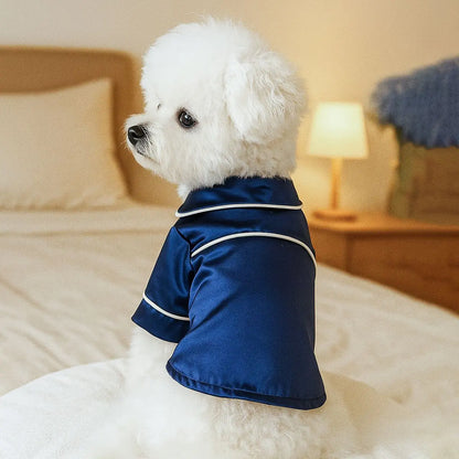 Soft Silk Pet Pajamas Cozy Home Sleepwear For Small Dogs & Cats Shirt Clothes 2026 Summer New