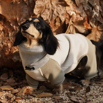 Fashion Thickened 4-legged Dachshund Dog Clothes Winter Soft Waxy Heating Antistatic Double-sided Fleece Dachshund Cotton Home