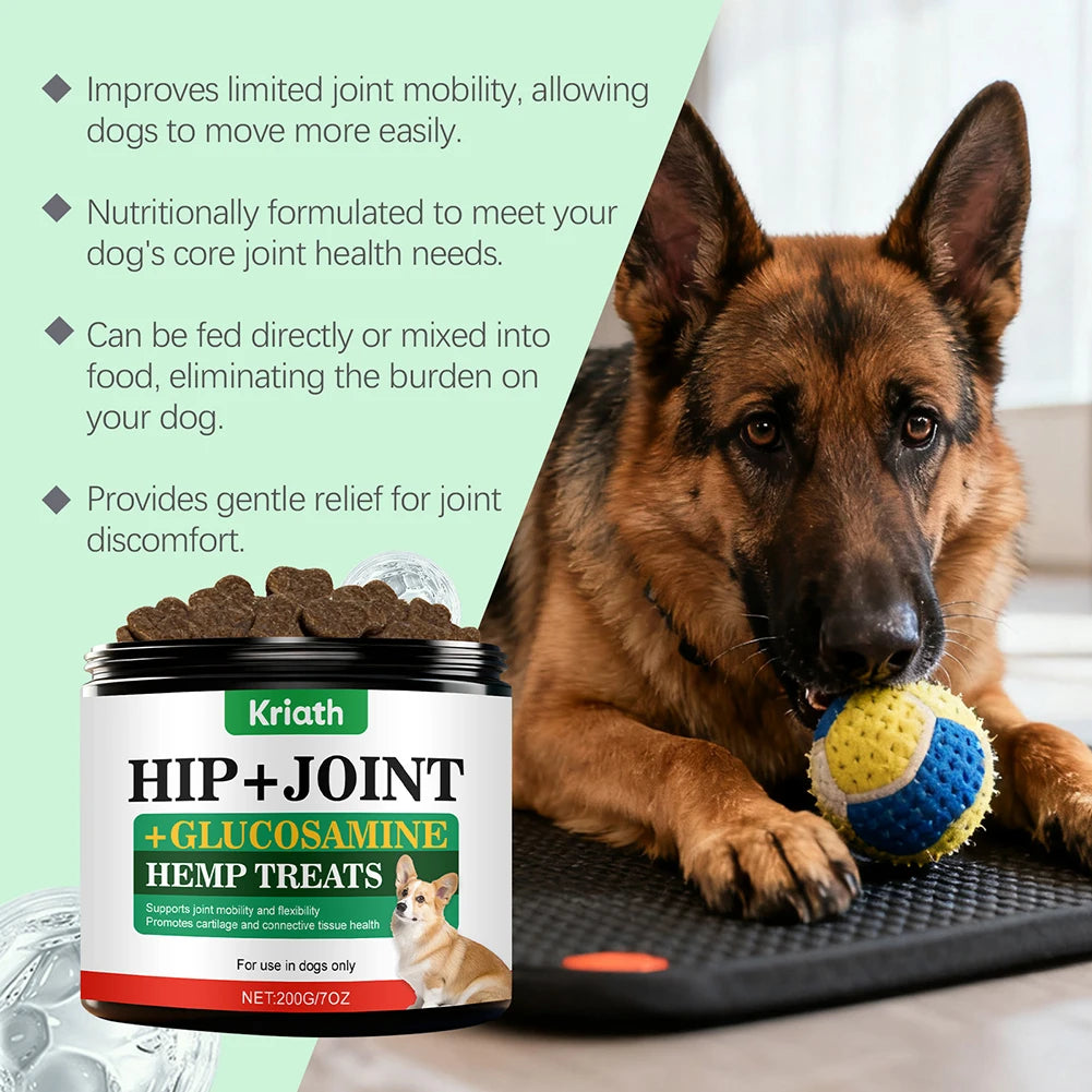 200g Dog Joint Supplement Soft Chews For Senior Dogs Natural Dog Joint Support For Improved Mobility For Senior Dogs