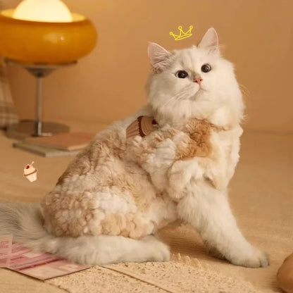 Warm Cat Vest Kitten Ragdoll British Shorthair Silver Shaded Cat Winter Autumn Clothes Cute Small Cat Outfit Cozy Pet Apparel