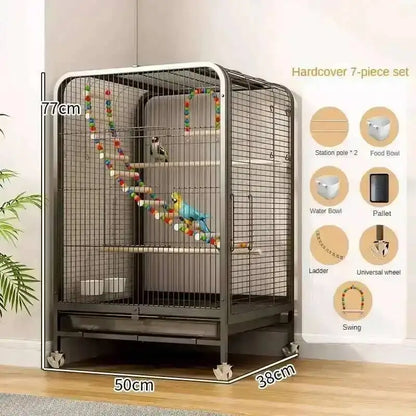 Villa Cage Large Breeding Bird Bird Tiger Skin Parrot Cage Xuan Phoenix Parrot Cage Hachiko Luxury Large Special