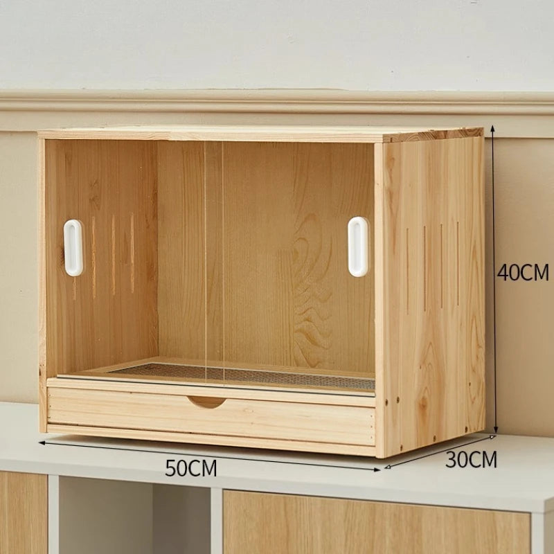 Wooden Bird Cage Parrot Pigeon Birds House with Drawers Ventilate Large Space Bird Nests Home Birds Breeding Box Aviary Pigeon