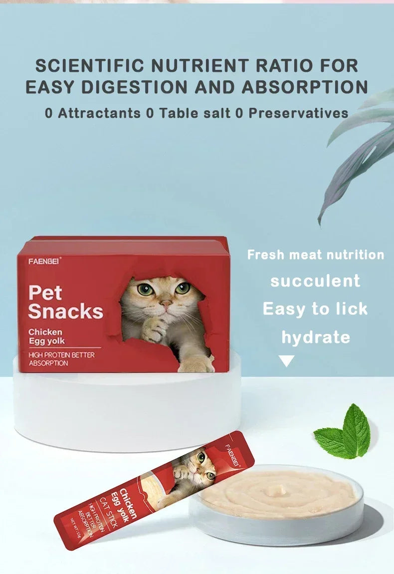 45-Piece Value Pack Cat SticksCat Snacks with Nutrients for Weight GainMoist Food Suitable for Adult KittenHydrating Meat Sticks