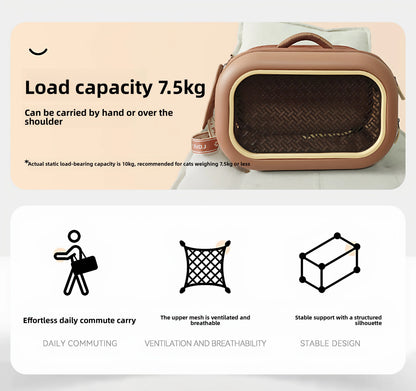 Cat bag, portable outdoor cat box, one shoulder crossbody, small cat space cabin, large capacity cat carrying bag, pet suitcase