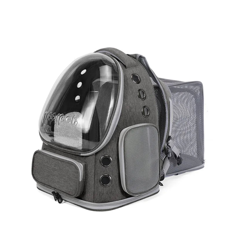 Expandable Large Capacity Pet Cat Carrying Bag Breathable Backpacks For Small Dogs Cats Outgoing Travel Airline Transport