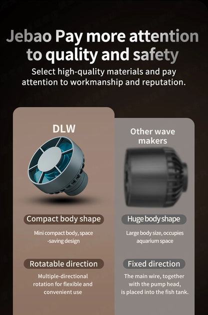 Jebao Jecod DLW Series Aquarium Smart Wave Maker Flow Pump with WiFi LCD Controller for Fish Tank