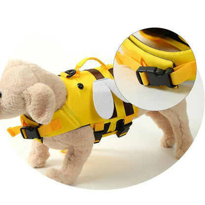 Dog Life Vests For Boating Ripstop Waterproof Dog Water Vest With Handle Adjustable Fashionable Dog Swimsuit With Quick-Release