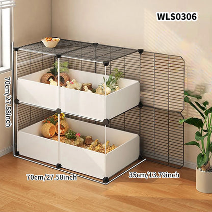 Hamster Cage for Home Use, Luxury Villa for Golden Hamsters, Small Chicken Breeding Observation Cage, Empty Cage