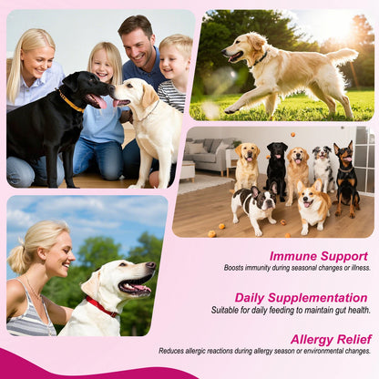 180 Chewable Probiotic Tablets for Dogs & Cats, Pet Health Nutrition Supplement for Gut Flora Balance & Strong Immunity Support