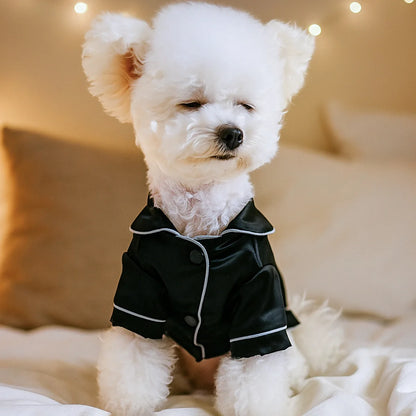 Soft Silk Pet Pajamas Cozy Home Sleepwear For Small Dogs & Cats Shirt Clothes 2026 Summer New