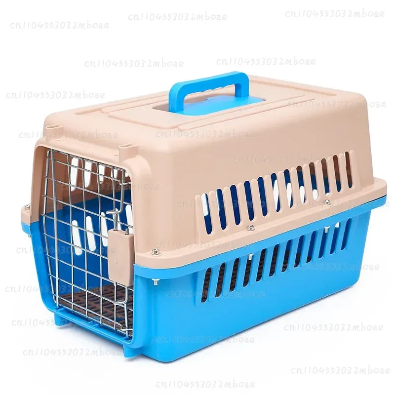 Outdoor Large Plastic Cat CageLarge Airline Pet CageCat Shipping Box Portable Pet Supplies