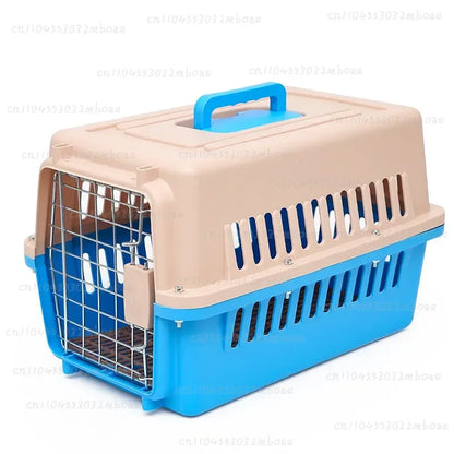 Outdoor Large Plastic Cat CageLarge Airline Pet CageCat Shipping Box Portable Pet Supplies