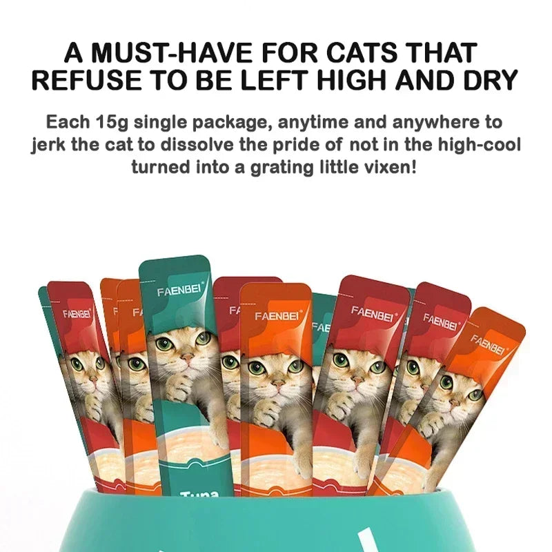45-Piece Value Pack Cat SticksCat Snacks with Nutrients for Weight GainMoist Food Suitable for Adult KittenHydrating Meat Sticks
