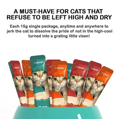 45-Piece Value Pack Cat SticksCat Snacks with Nutrients for Weight GainMoist Food Suitable for Adult KittenHydrating Meat Sticks