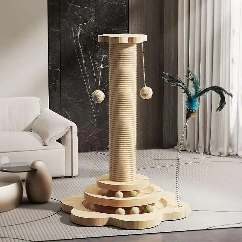 Funny Sisal Cat Scratching Board Cat Climbing Frame Turntable Wear-Resistant Scratching Board Toy Cat Grab Column Cat Supplies