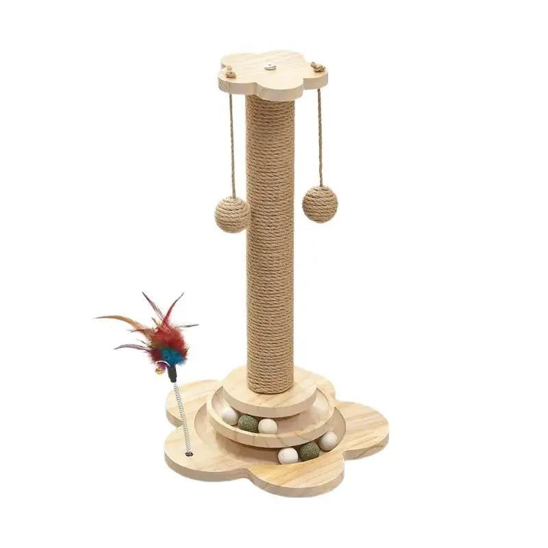 Funny Sisal Cat Scratching Board Cat Climbing Frame Turntable Wear-Resistant Scratching Board Toy Cat Grab Column Cat Supplies