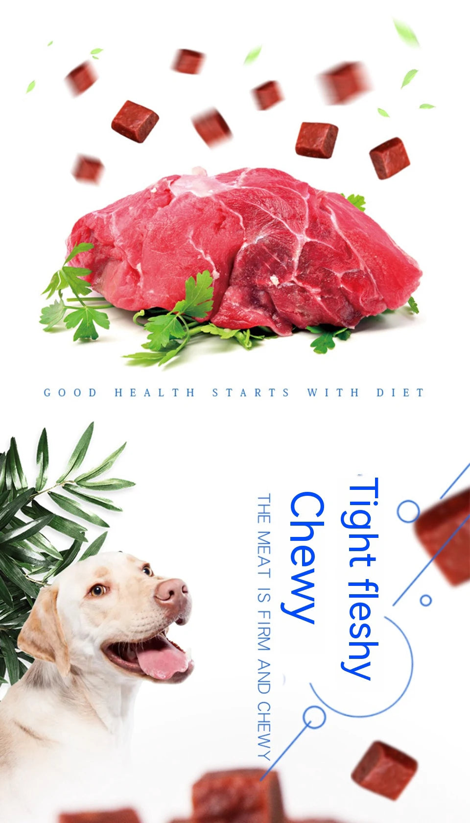 Pet snacks dog food beef grains 430g dog training snacks dog beef grains teddy snacks chicken grains