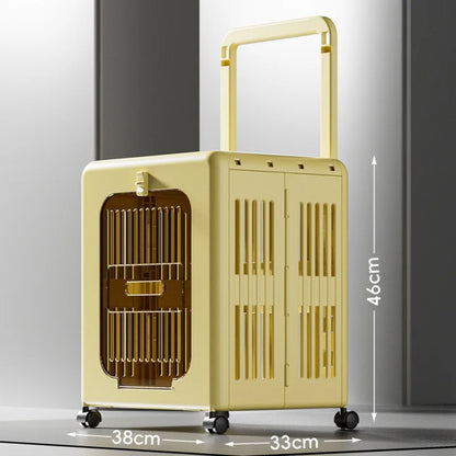 Pet supplies Outdoor cat out cat box breathable air box puppy pet supplies universal wheel pull rod box out of cage air