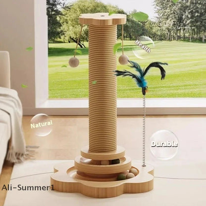 Funny Sisal Cat Scratching Board Cat Climbing Frame Turntable Wear-Resistant Scratching Board Toy Cat Grab Column Cat Supplies