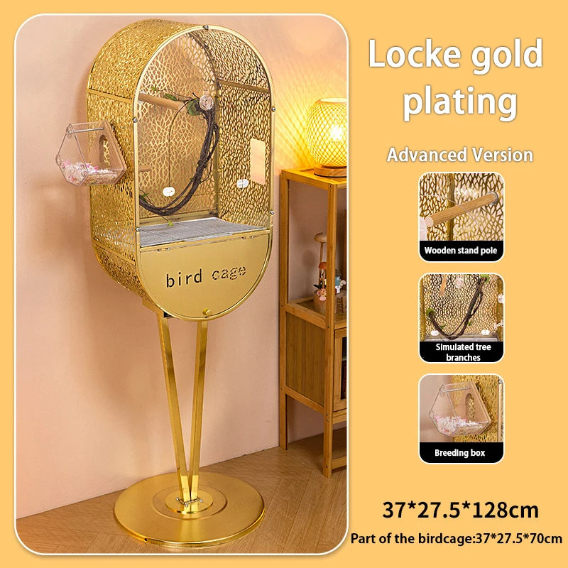 Large Bird Cages Canaries Parrot Houses Luxury Decorative Display Birds Cage Interior Transparent Parakeet Habitats Villa
