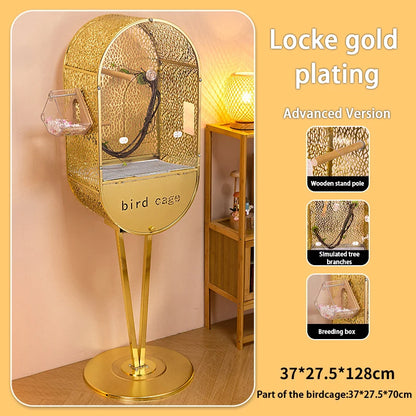 Large Bird Cages Canaries Parrot Houses Luxury Decorative Display Birds Cage Interior Transparent Parakeet Habitats Villa