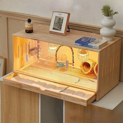 Wooden Bird Cage Parrot Pigeon Birds House with Drawers Ventilate Large Space Bird Nests Home Birds Breeding Box Aviary Pigeon