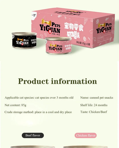 Canned cat snacks canned dog beef canned chicken canned pet wholesale pet snacks
