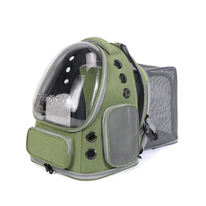 Expandable Large Capacity Pet Cat Carrying Bag Breathable Backpacks For Small Dogs Cats Outgoing Travel Airline Transport