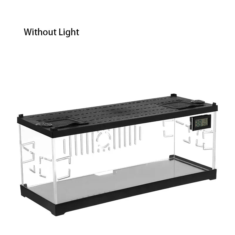 Transparent Reptile Pet Breeding Box Crawling Pet Feeding Box Lizard Silkworm Scorpion Beetle Insect Box Pet House Acrylic Cage