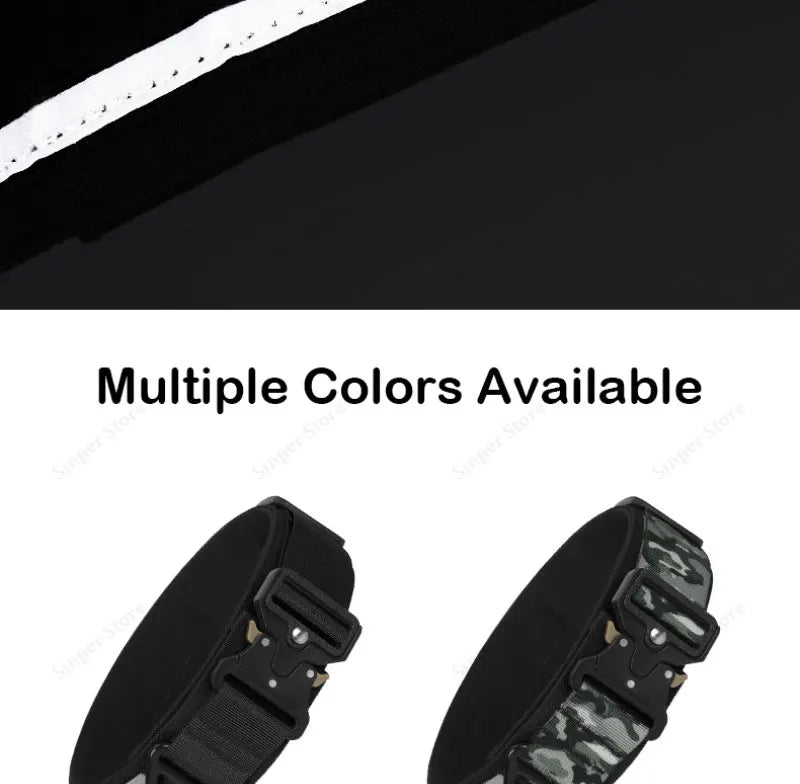 Tactical Dog Collar Adjustable Military Training Nylon Dog Collar with Control Handle and Heavy Metal Buckles for Large Dogs