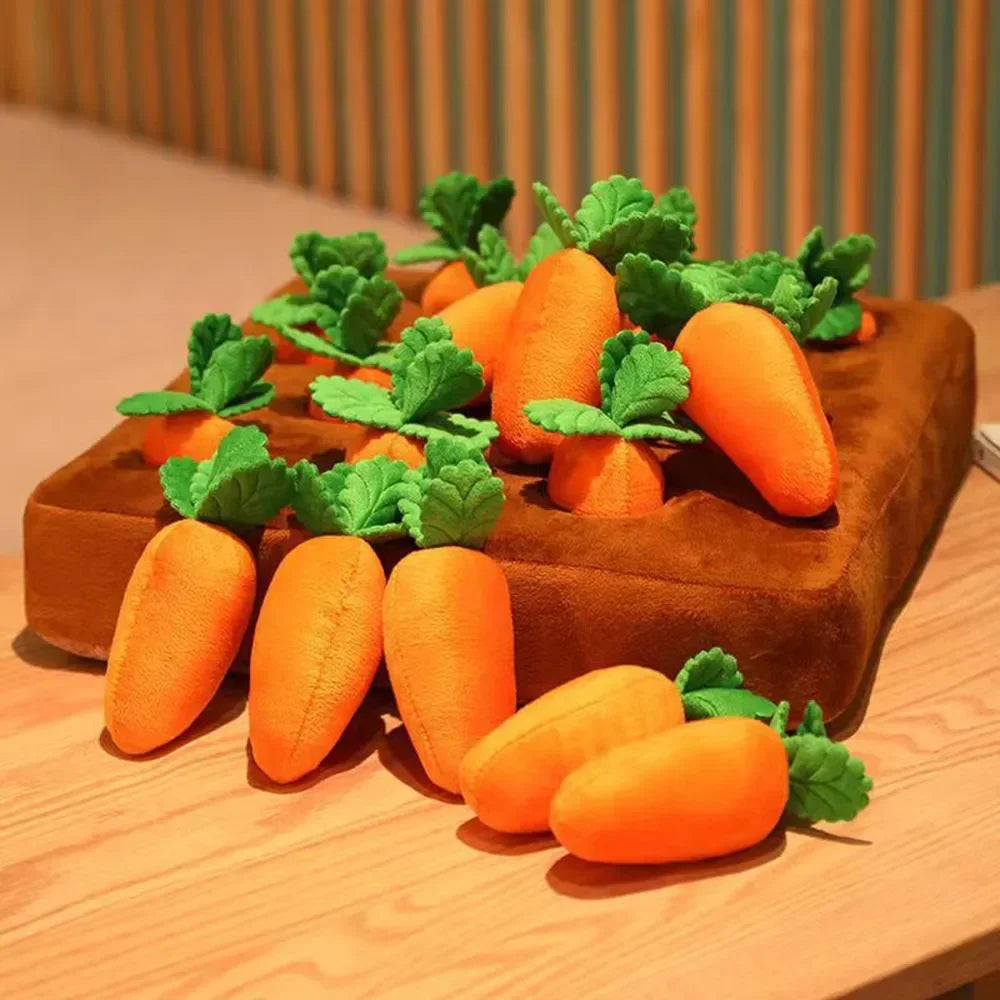 Carrot Snuffle Mat for Dogs Cats Puzzle Toy with Carrots for Small Medium Large Interactive Pet Stress Relief Dogs Chew Toys