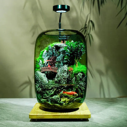 Glass Aquariums Ecological Hydroponics Plant Bottle Small Desktop Decoration Fish Tank Multi-functional Landscape Aquariums
