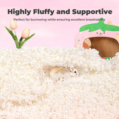 Hamster Bedding Dust-Free Guinea Pig Paper Bedding Odor Control Paper Bedding, Cozy Animal Bedding for Rabbit Rat Syrian Dwarf