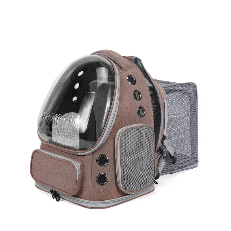 Expandable Large Capacity Pet Cat Carrying Bag Breathable Backpacks For Small Dogs Cats Outgoing Travel Airline Transport