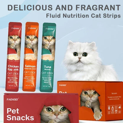 45-Piece Value Pack Cat SticksCat Snacks with Nutrients for Weight GainMoist Food Suitable for Adult KittenHydrating Meat Sticks