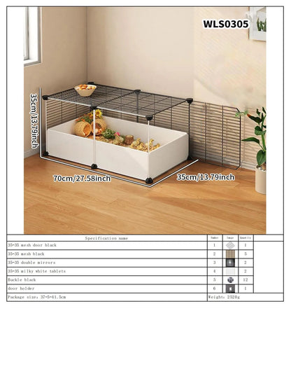Hamster Cage for Home Use, Luxury Villa for Golden Hamsters, Small Chicken Breeding Observation Cage, Empty Cage