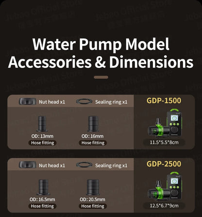 Jebao Jecod GDP Series Fish tank Smart Pump with WiFi BT for Freshwater And Saltwater Aquariums